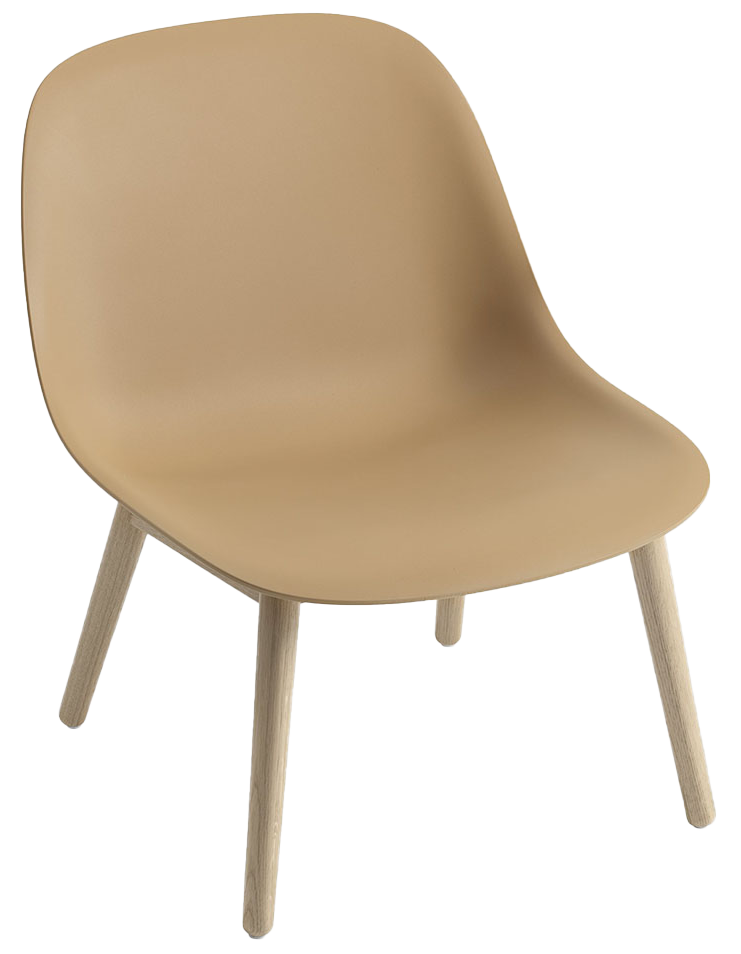Fiber Lounge Sessel in Ocker / Eiche präsentiert im Onlineshop von KAQTU Design AG. Sessel ist von Muuto