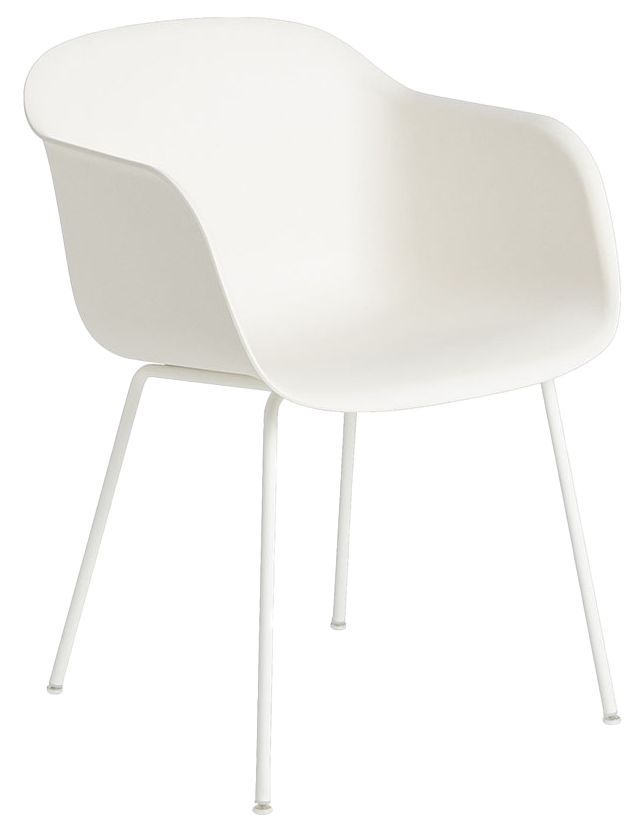 Fiber Armlehnstuhl in Weiss präsentiert im Onlineshop von KAQTU Design AG. Schalenstuhl mit Armlehne ist von Muuto