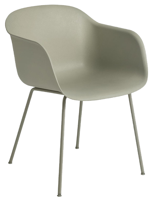 Fiber Armlehnstuhl in Grün präsentiert im Onlineshop von KAQTU Design AG. Schalenstuhl mit Armlehne ist von Muuto
