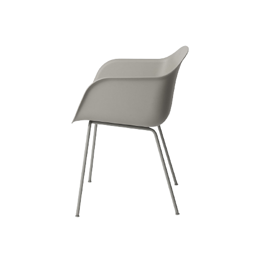 Fiber Armlehnstuhl in Grau präsentiert im Onlineshop von KAQTU Design AG. Schalenstuhl mit Armlehne ist von Muuto