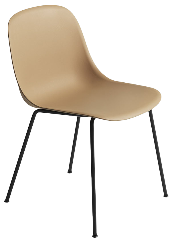 Fiber Side Stuhl in Ocker / Schwarz präsentiert im Onlineshop von KAQTU Design AG. Stuhl ist von Muuto