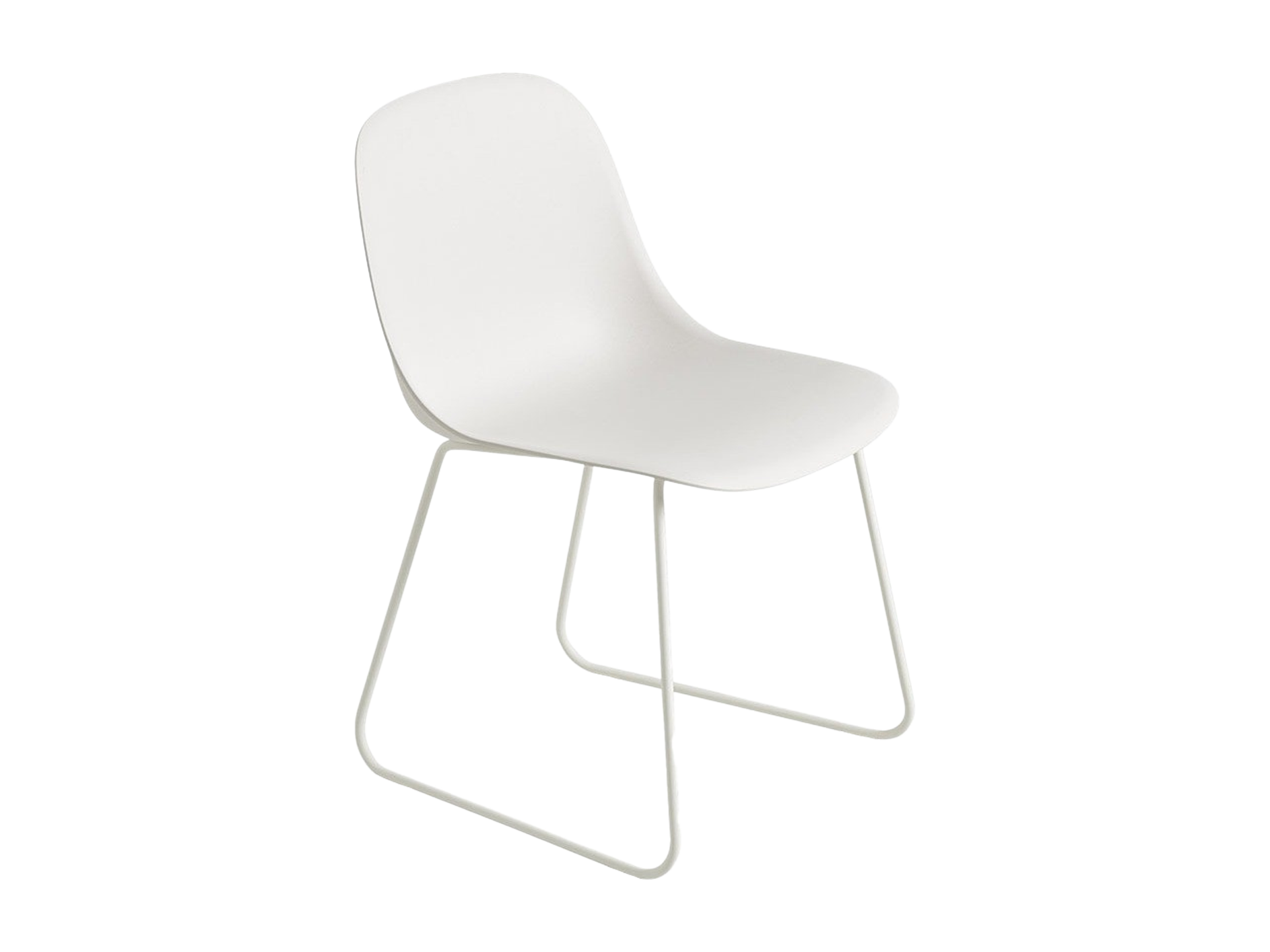 Fiber Side Stuhl Sled in Weiss präsentiert im Onlineshop von KAQTU Design AG. Schalenstuhl ist von Muuto