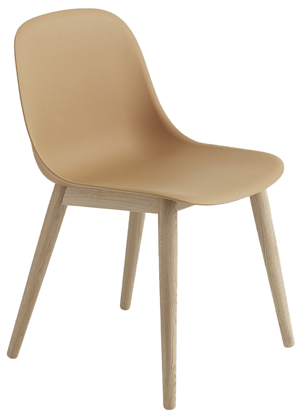 Fiber Side Stuhl in Ocker / Eiche präsentiert im Onlineshop von KAQTU Design AG. Stuhl ist von Muuto