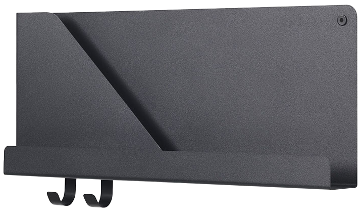 Folded Regal medium in Schwarz präsentiert im Onlineshop von KAQTU Design AG. Wandregal ist von Muuto