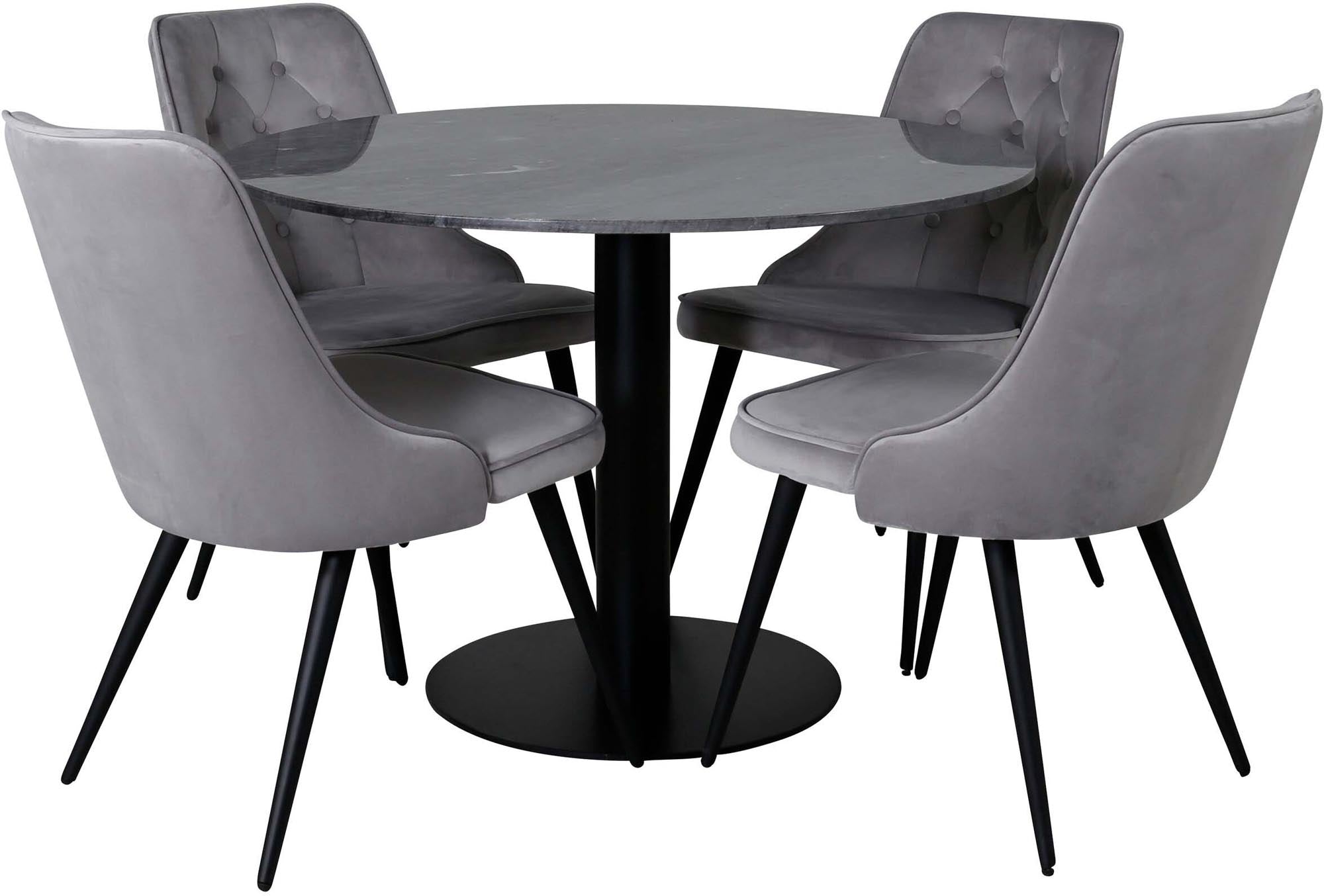 Estelle Esszimmerset + Velvet Deluxe 140cm/4St.