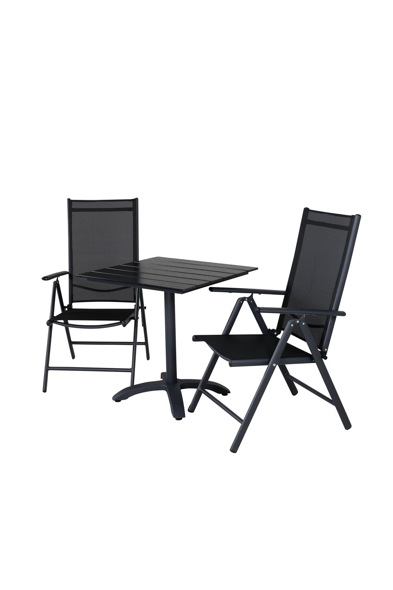 Colorado Cafétisch + Break Stuhl in Schwarz präsentiert im Onlineshop von KAQTU Design AG. Gartentischset ist von Venture Home