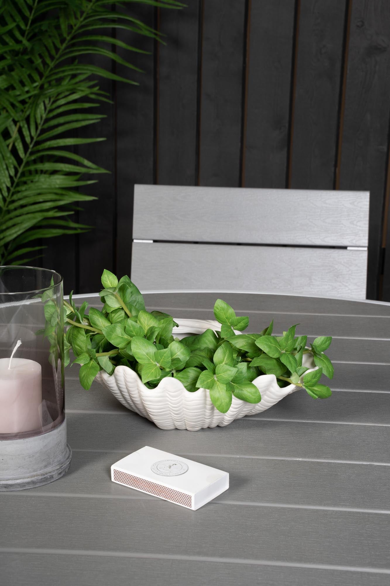 Parma Outdoor-Tischset + Levels ⌀140cm/6St. in Grau weiss präsentiert im Onlineshop von KAQTU Design AG. Gartentischset ist von Venture Home