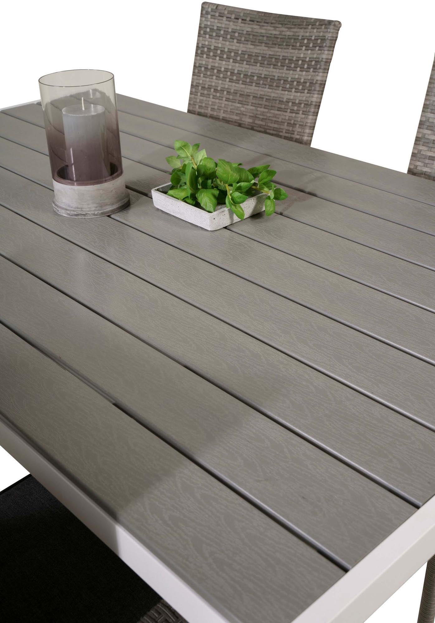 Break Outdoor-Tischset + Anna 150cm/4St. in Grau präsentiert im Onlineshop von KAQTU Design AG. Gartentischset ist von Venture Home