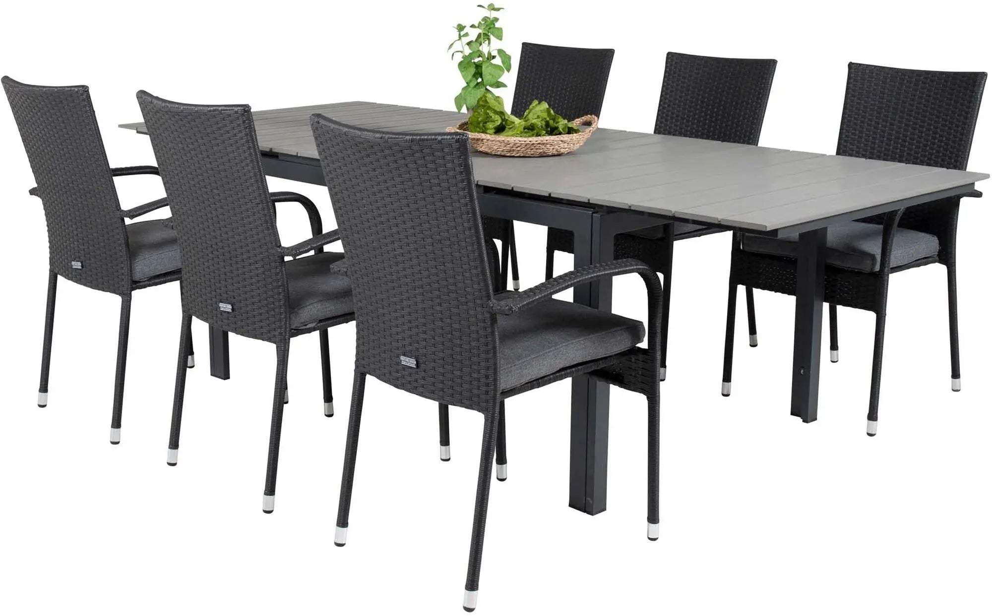 Venture Home Levels: Flexibles Outdoor-Set mit 6 Anna Stühlen.