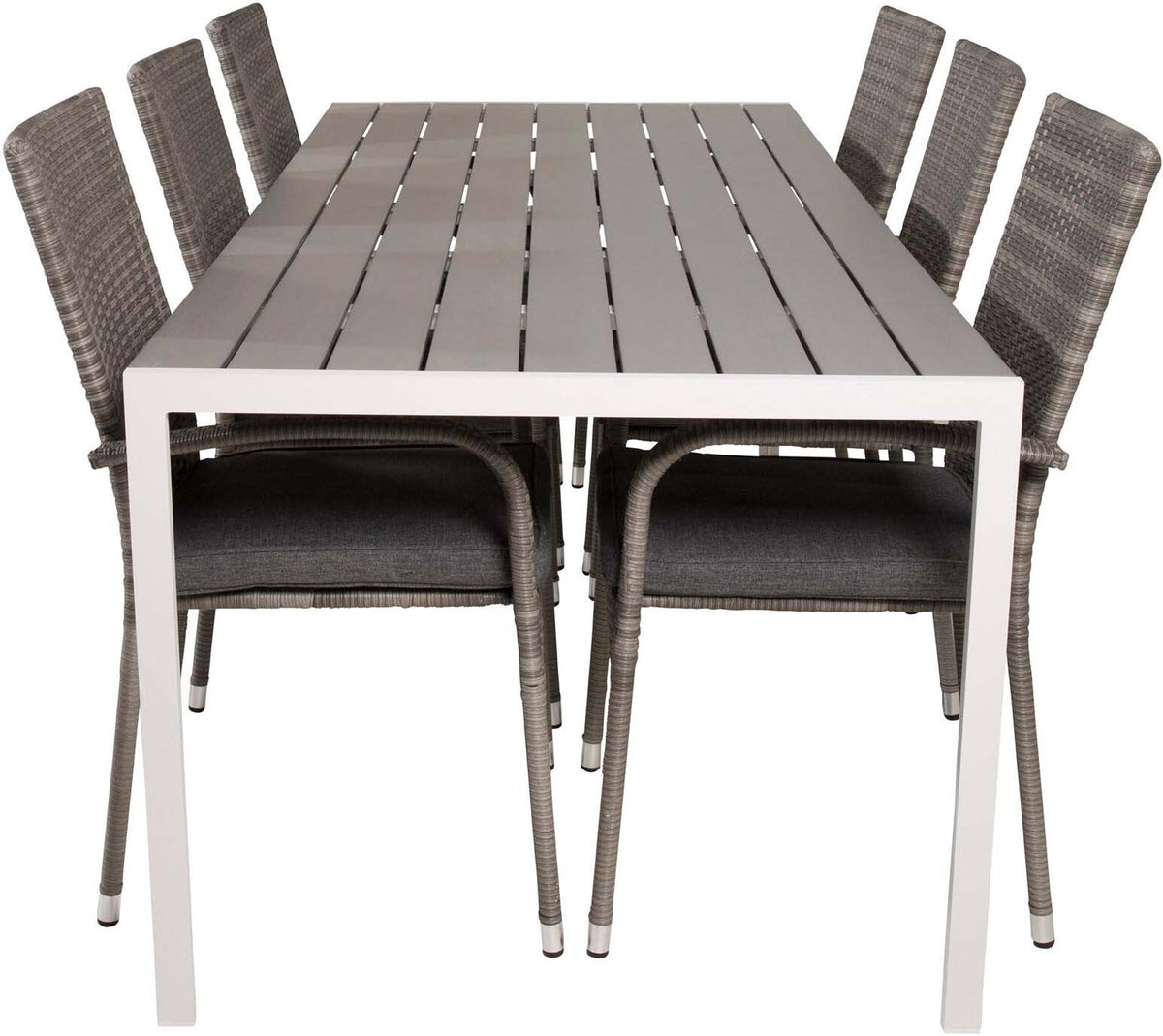Break Outdoor-Tischset + Anna 205cm/6St. in Grau präsentiert im Onlineshop von KAQTU Design AG. Gartentischset ist von Venture Home