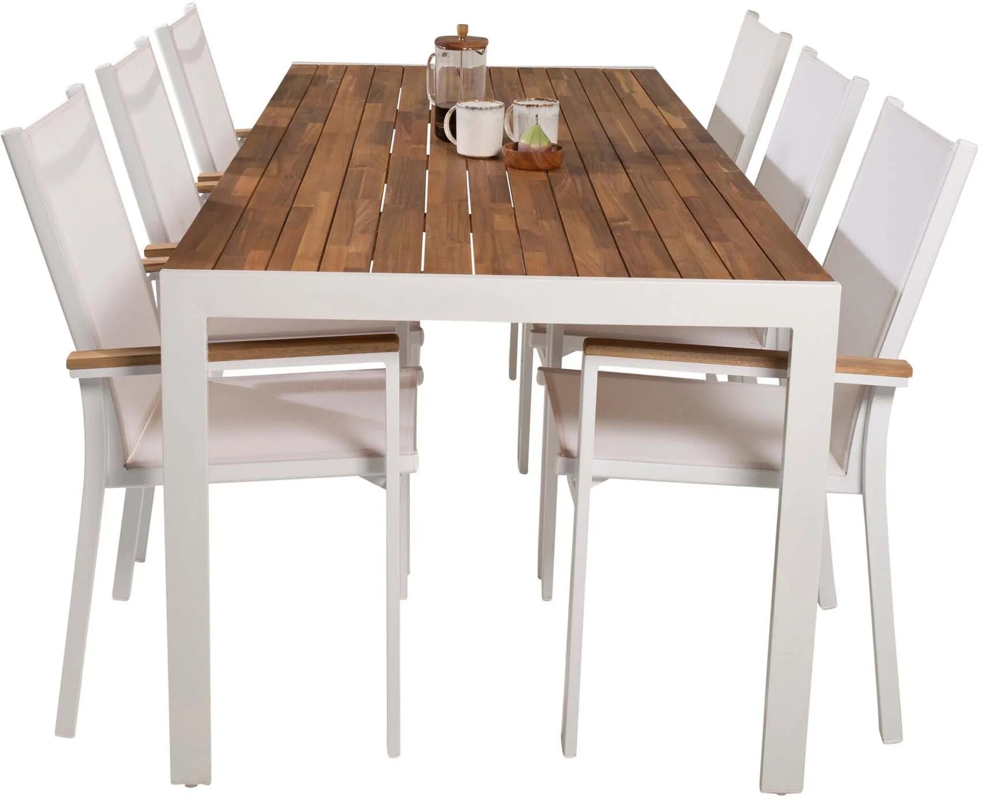Stilvolles Outdoor-Tischset für 6: Langlebig und einladend.