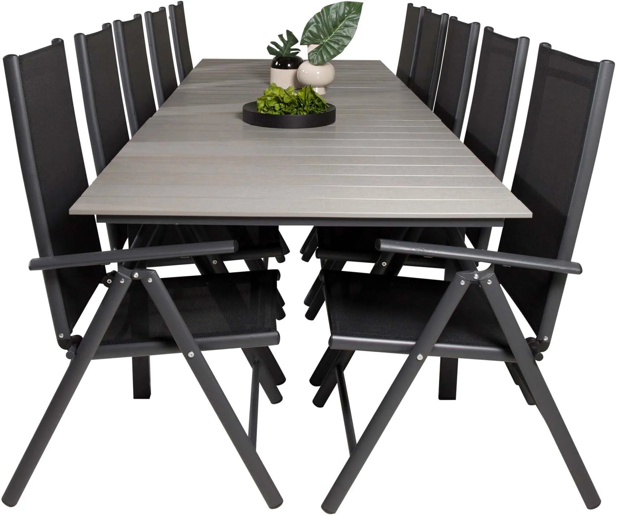 Stilvolles Venture Home Tischset für 8, ideal für Outdoor-Events.