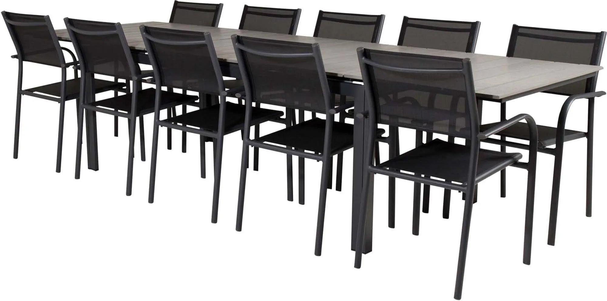 Luxuriöses 8-Personen Outdoor-Tischset, 224cm, von Venture Home.