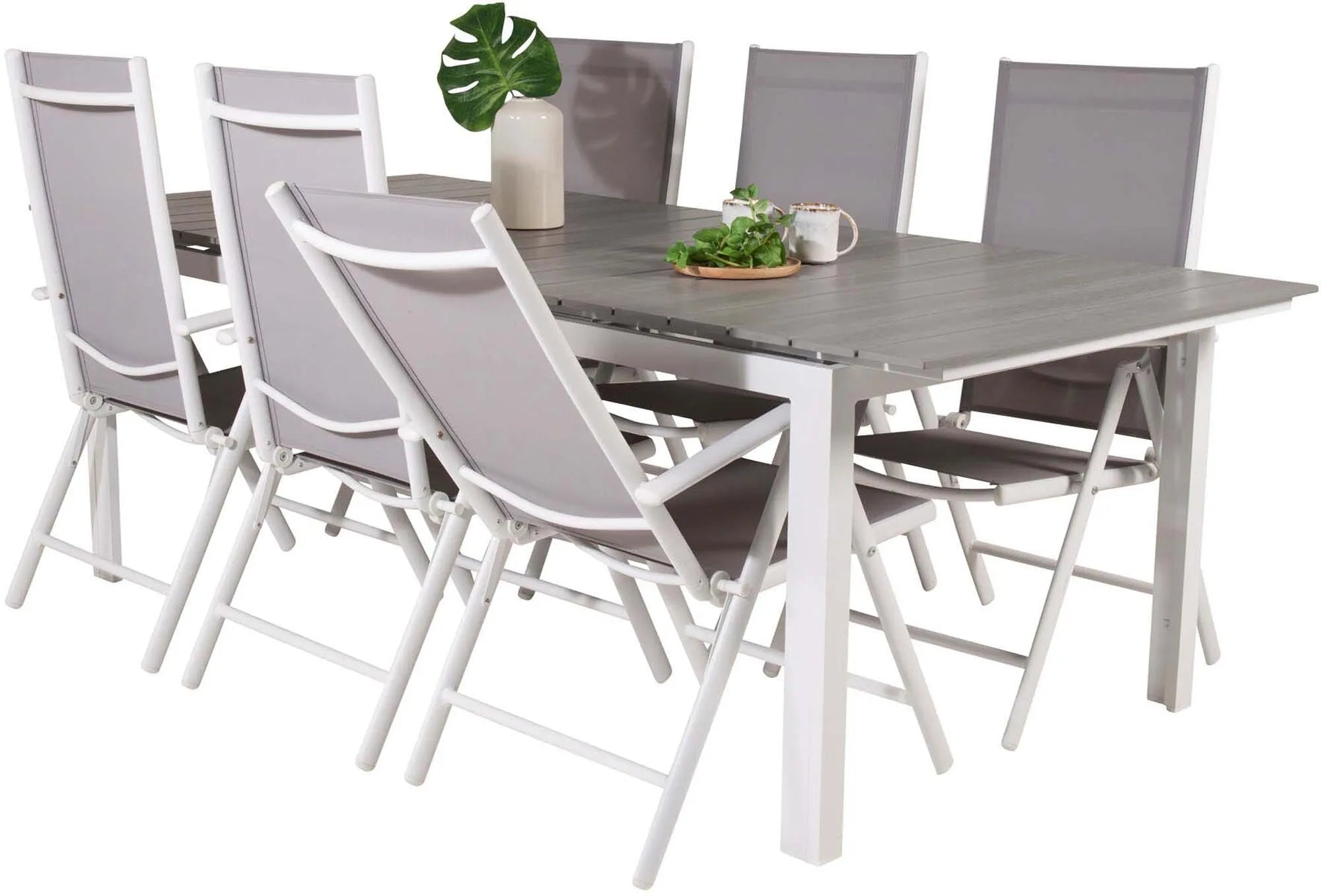 Stilvolles Venture Home Tischset für 6, ideal für Terrassenfeste.