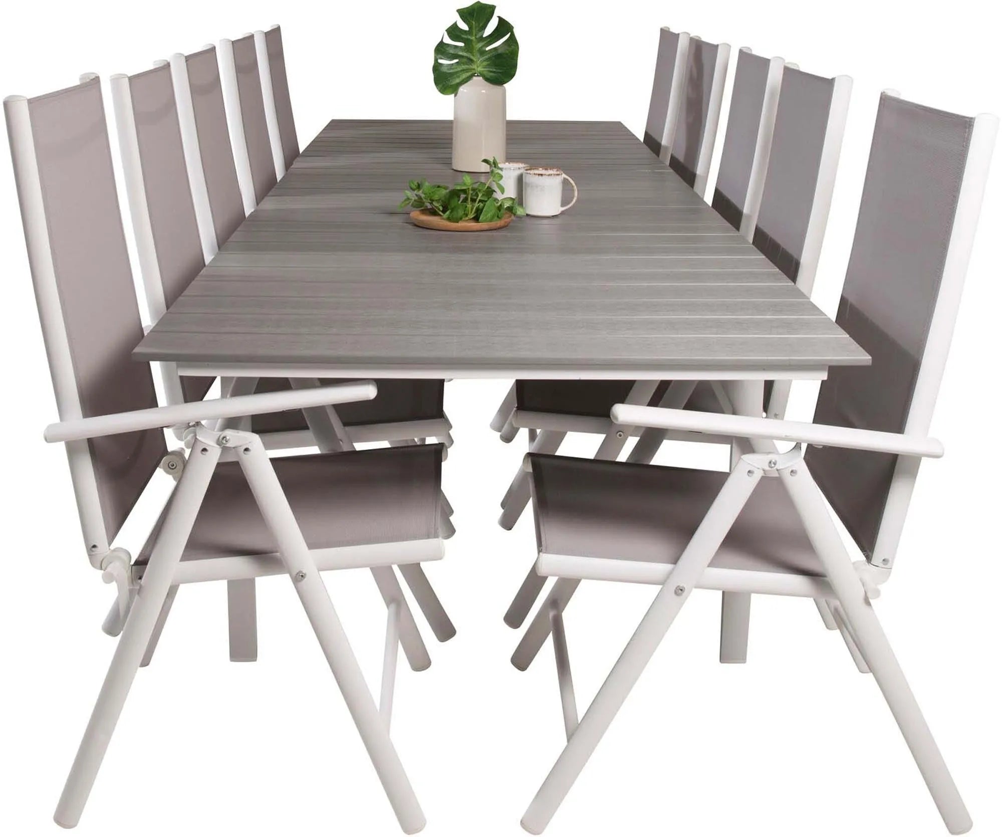 Stilvolles Venture Home Tischset für 8, ideal für Gartenpartys.
