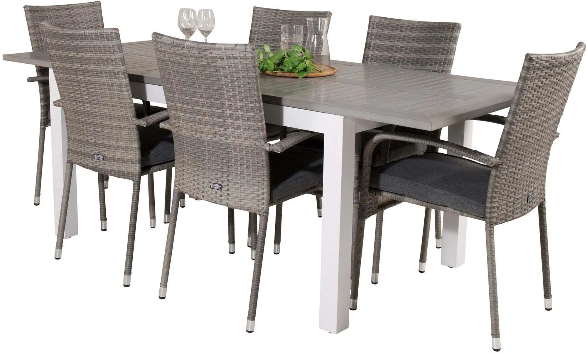 Venture Home Albany: Elegantes, erweiterbares Outdoor-Esstischset.