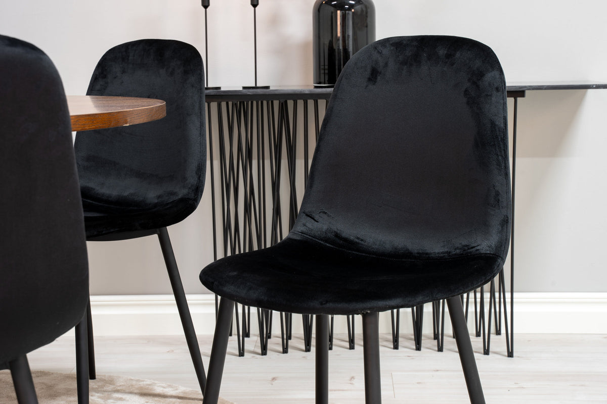 Esszimmerset Copenhagen + Polar ⌀140cm/6St. in Schwarz präsentiert im Onlineshop von KAQTU Design AG. Esszimmerset ist von Venture Home
