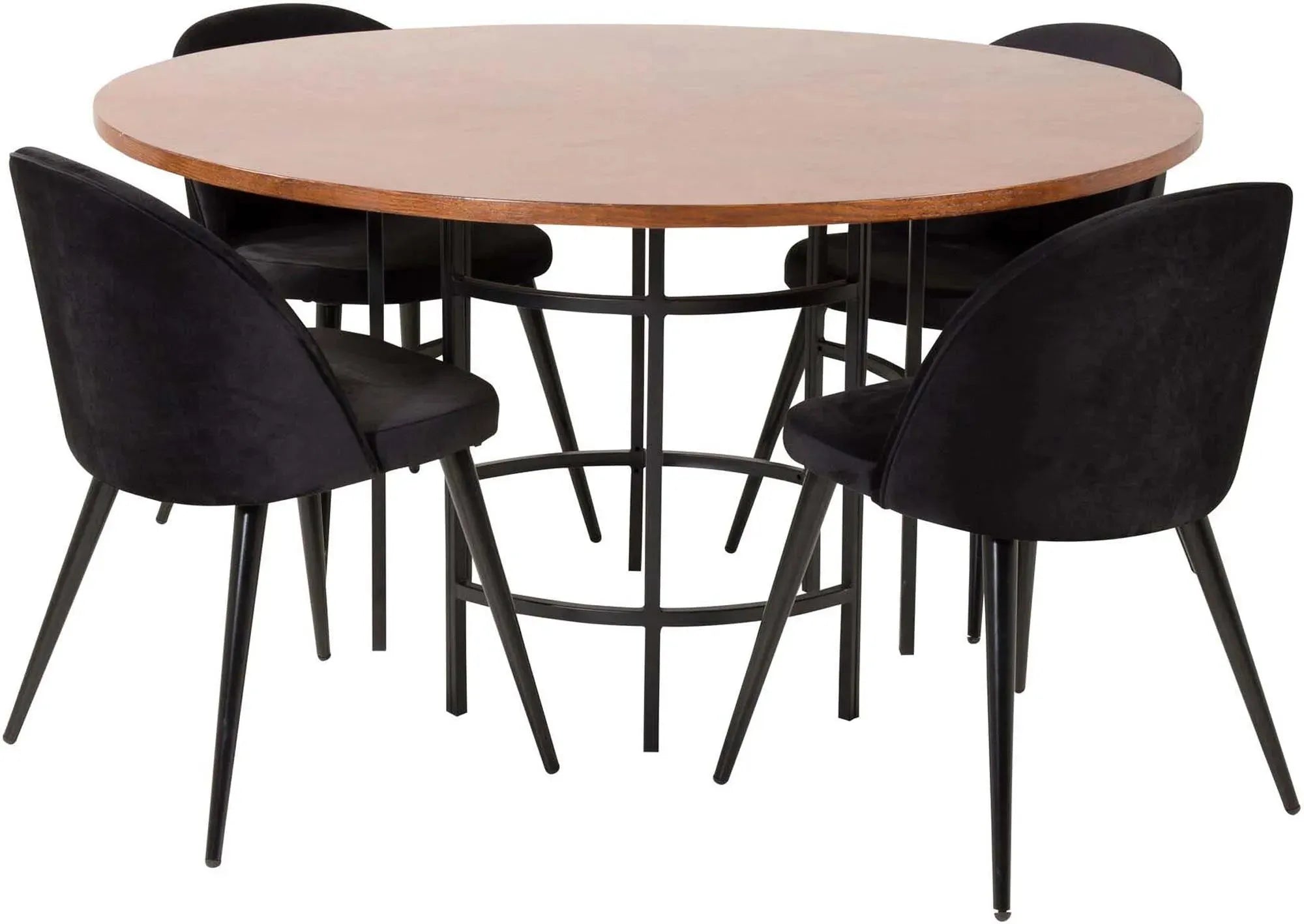 Elegantes Esszimmerset mit Samt für stilvolle Dinner-Momente.