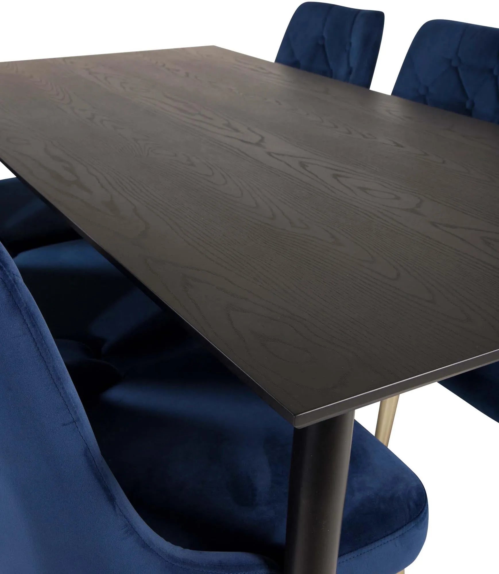 Stilvolles Dipp Esszimmerset 180cm mit 6 luxuriösen Velvet Stühlen.