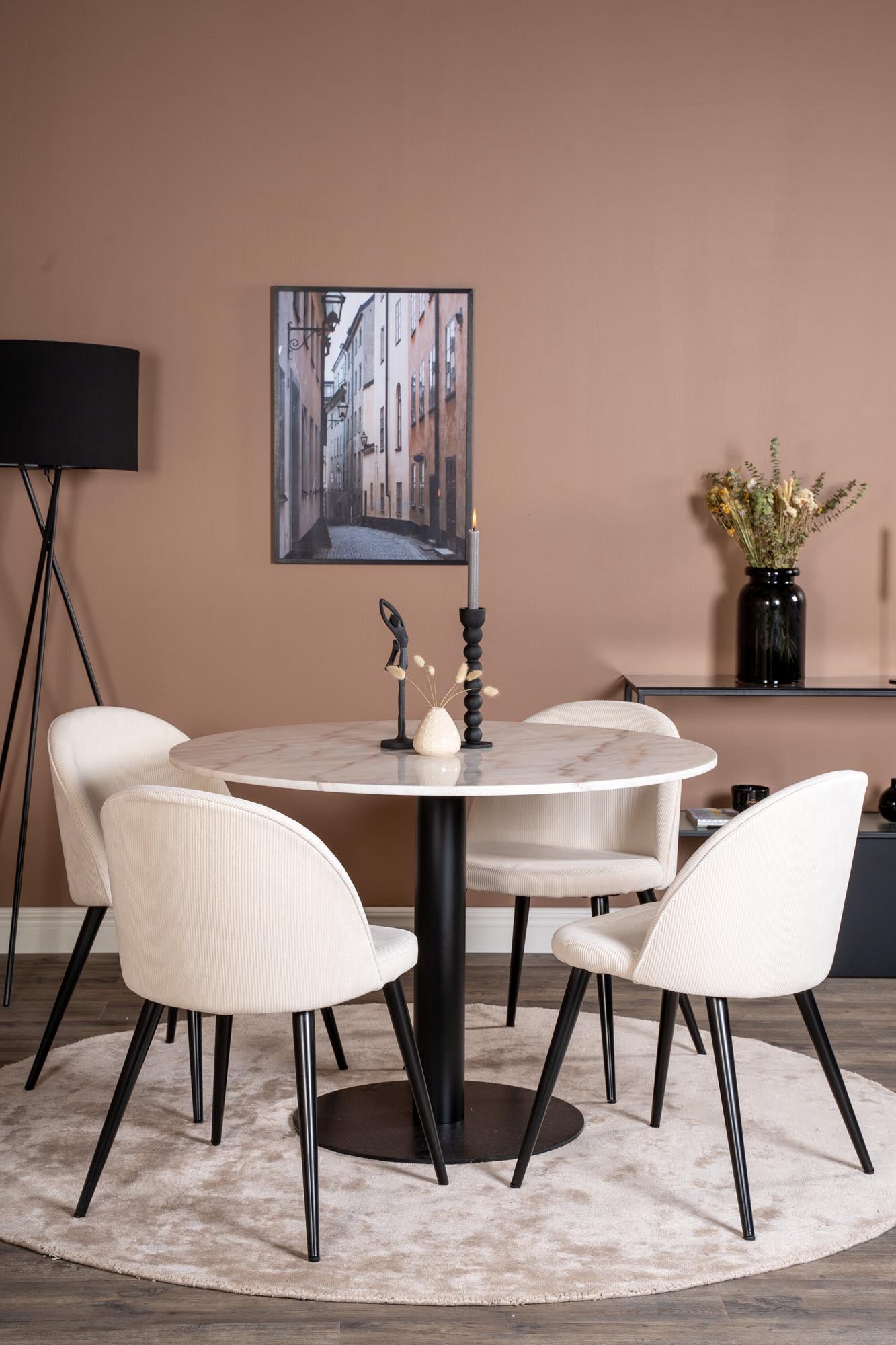Estelle Esszimmerset + Velvet ⌀106cm