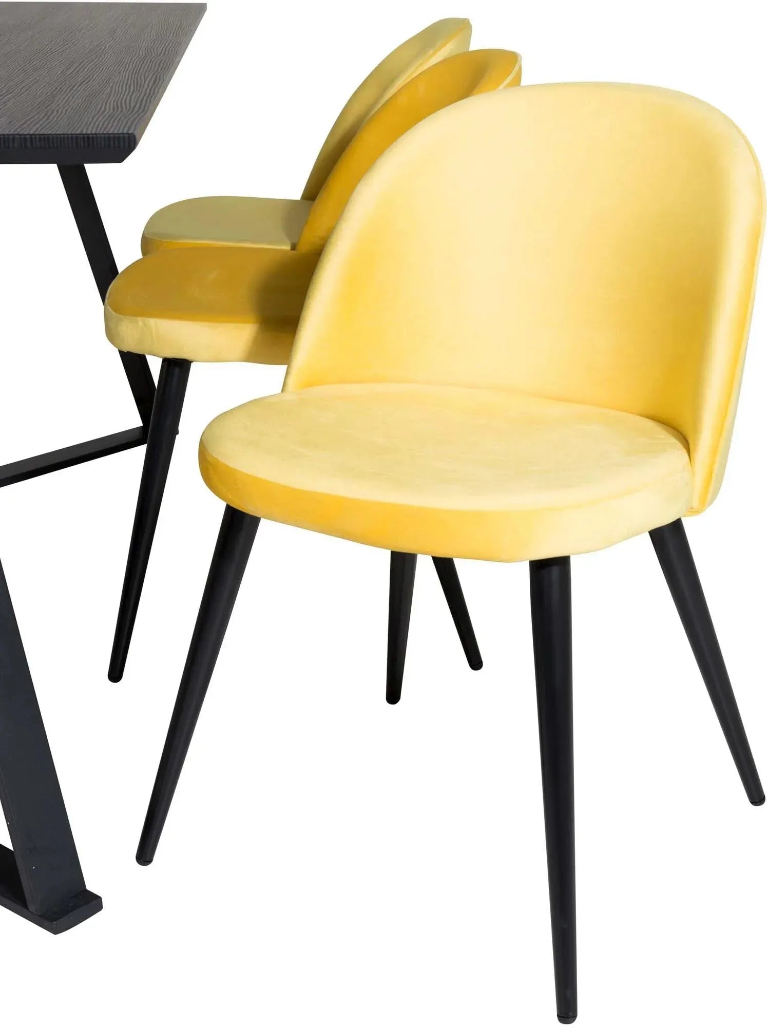 Elegantes Marina Esszimmerset Velvet: Komfort und Stil vereint.