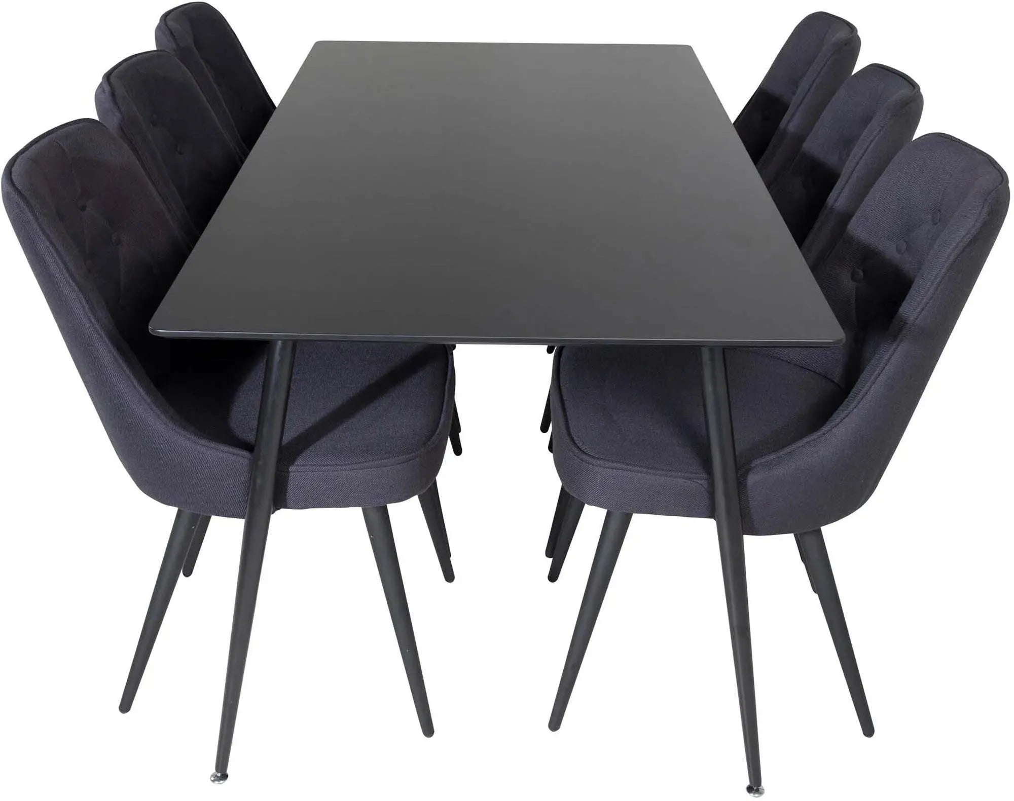 Silar Esszimmerset 180cm mit 6 stilvollen Velvet Deluxe Stühlen.