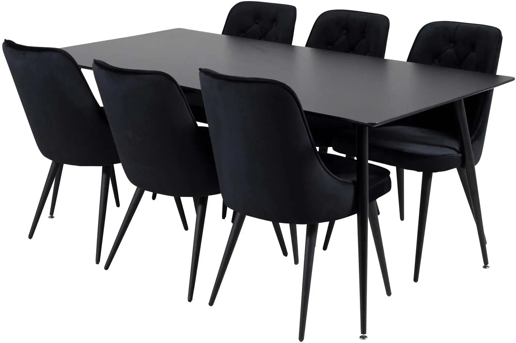 Silar Esszimmerset 180cm mit 6 Velvet Deluxe Stühlen von Venture Home.