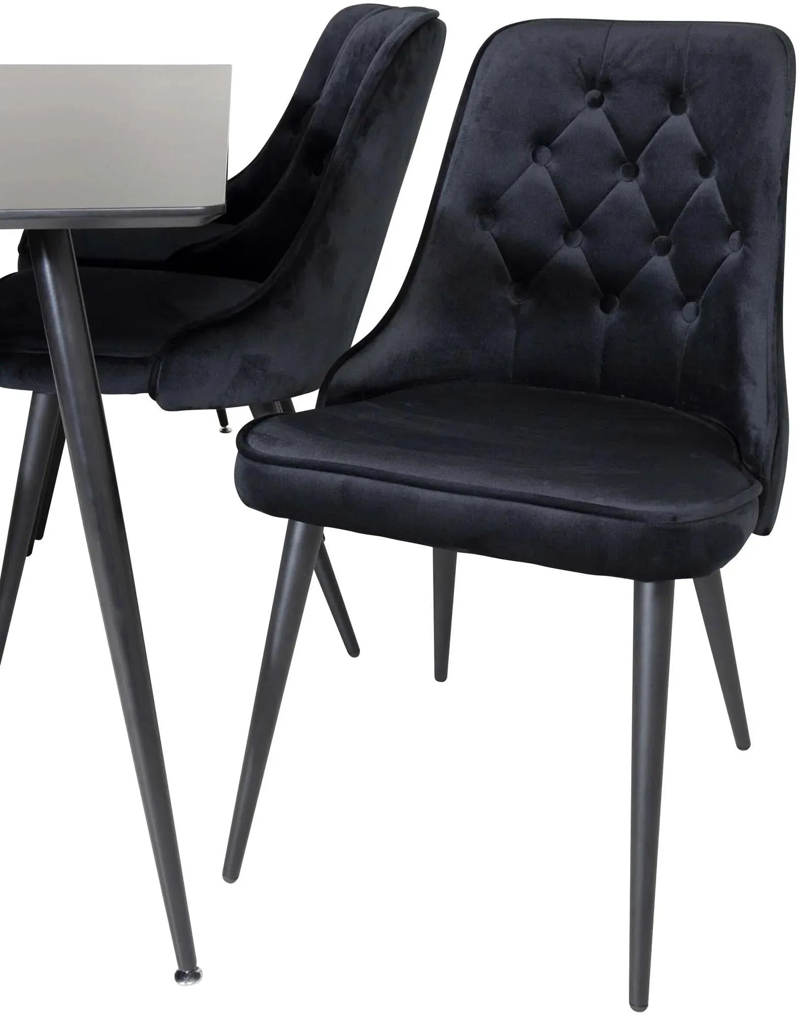 Elegantes Silar Esszimmerset 180cm mit 6 edlen Velvet Deluxe Stühlen.