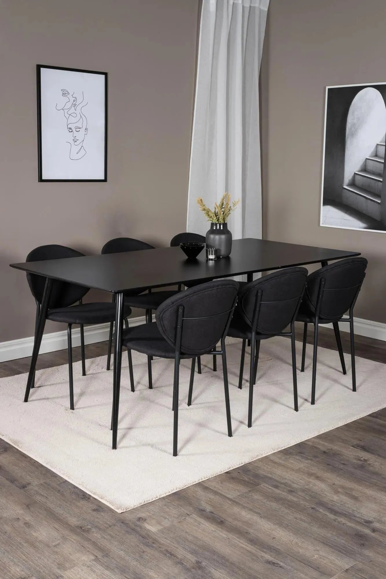 Stilvolles Silar Esszimmerset 180cm mit 6 Stühlen von Venture Home.