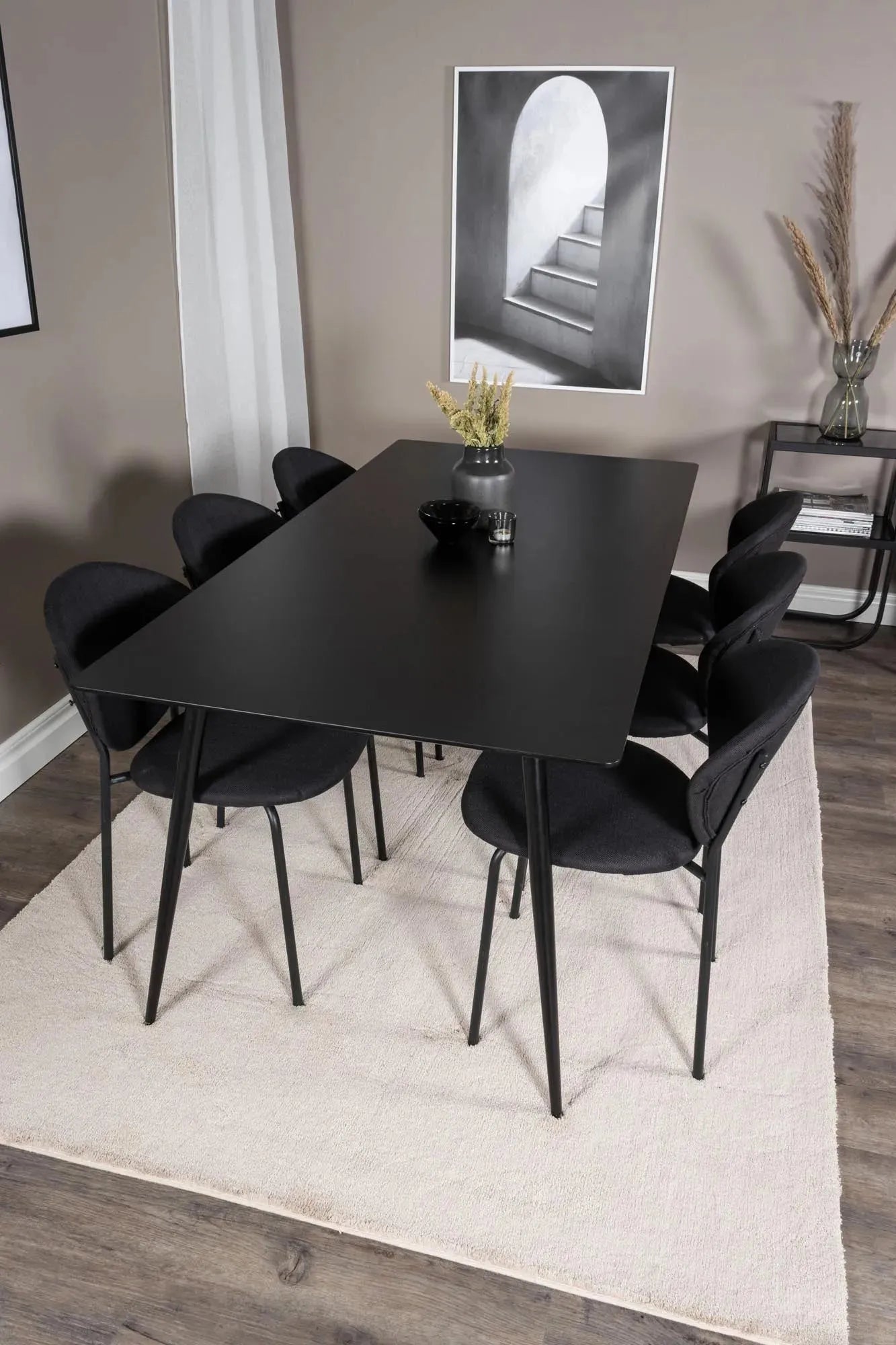 Elegantes Silar Esszimmerset 180cm mit 6 Stühlen von Venture Home.
