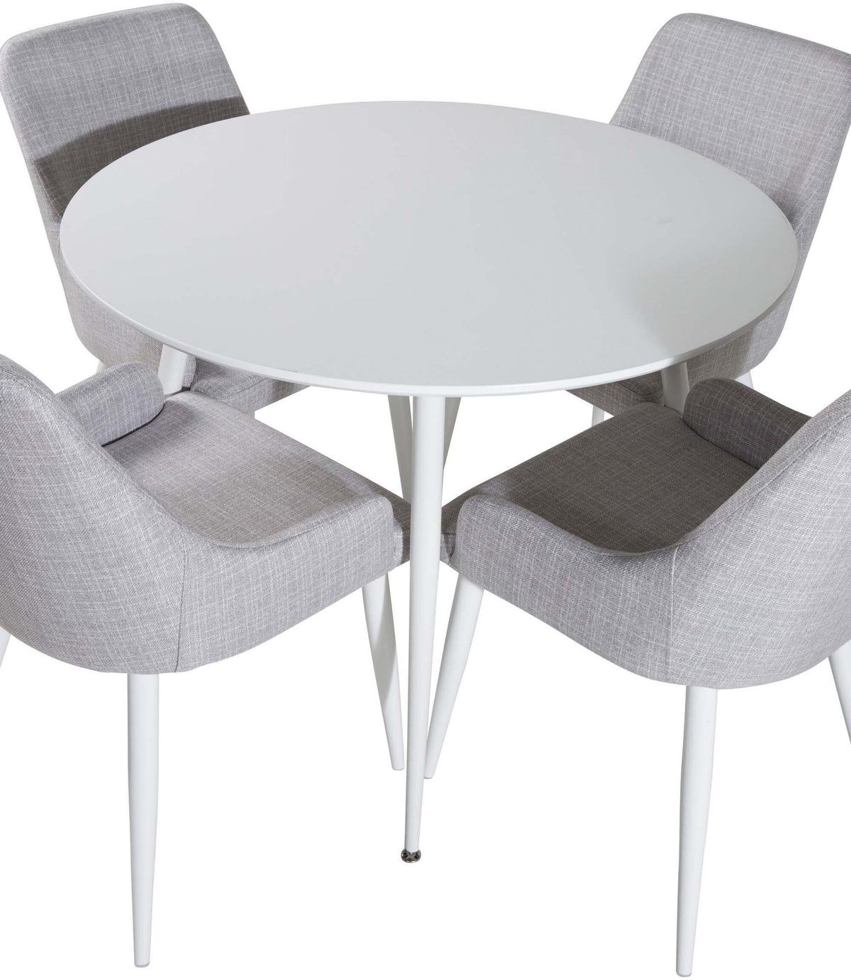Plaza Esszimmerset ⌀100cm/4St. in Grau / Weiss präsentiert im Onlineshop von KAQTU Design AG. Esszimmerset ist von Venture Home
