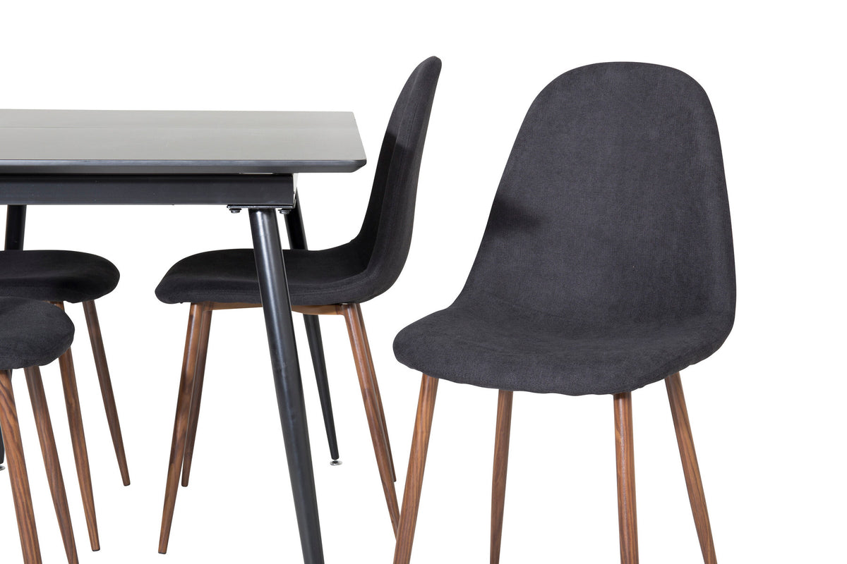 Silar Esszimmerset ausziehbar + Polar 120cm/4St. in Schwarz / Braun präsentiert im Onlineshop von KAQTU Design AG. Esszimmerset ist von Venture Home