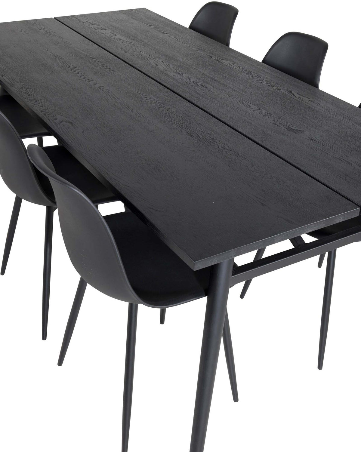 Sleek Esszimmerset ausziehbar + Polar 195cm/6St. in Schwarz präsentiert im Onlineshop von KAQTU Design AG. Esszimmerset ist von Venture Home