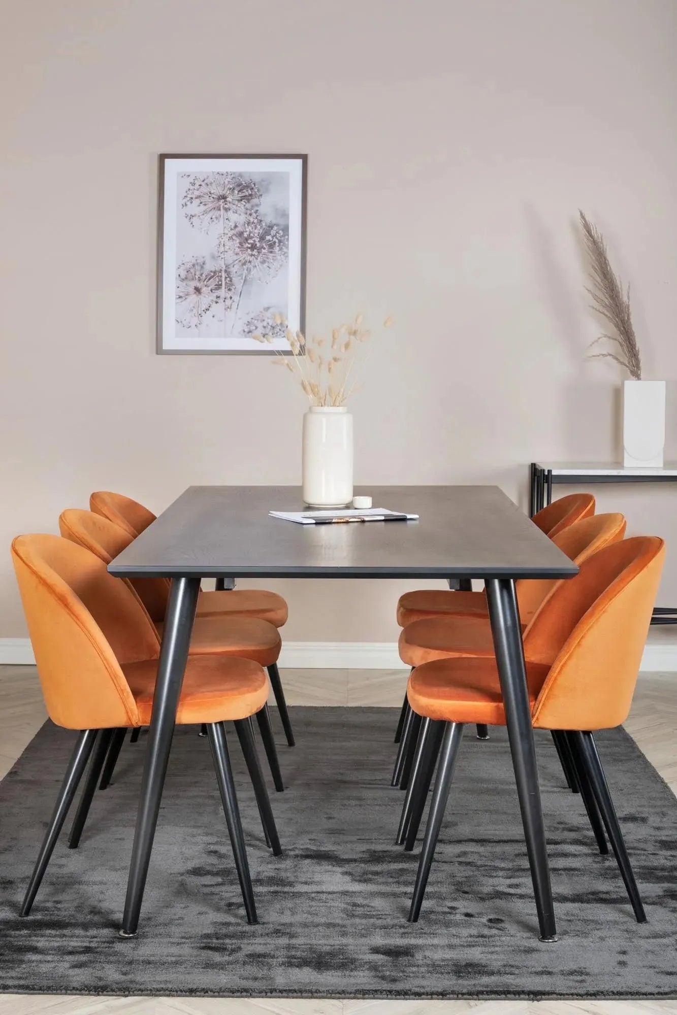 Stilvolles Dipp Esszimmerset 180cm für 6, samtig, von Venture Home.