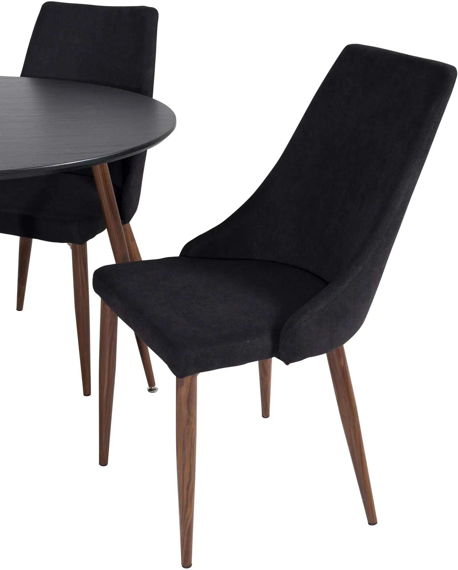 Modernes Plaza Esszimmerset mit 4 Stühlen, ⌀100cm, von Venture Home.