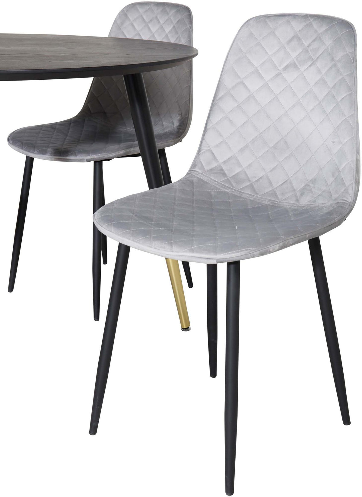 Dipp Esszimmerset + Polar ⌀115cm/4St. in Schwarz / Grau präsentiert im Onlineshop von KAQTU Design AG. Esszimmerset ist von Venture Home