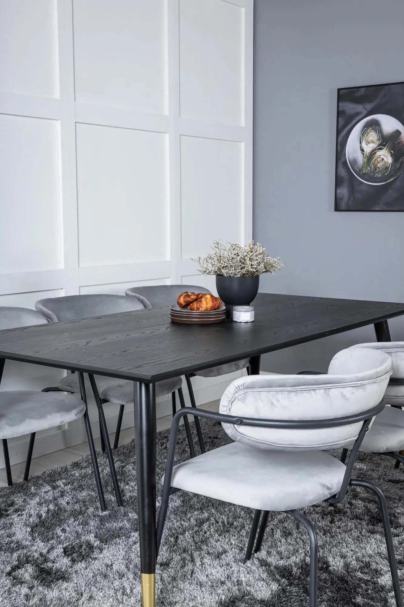 Elegantes Dipp Esszimmerset mit 180cm Tisch und 6 Stühlen von Venture.