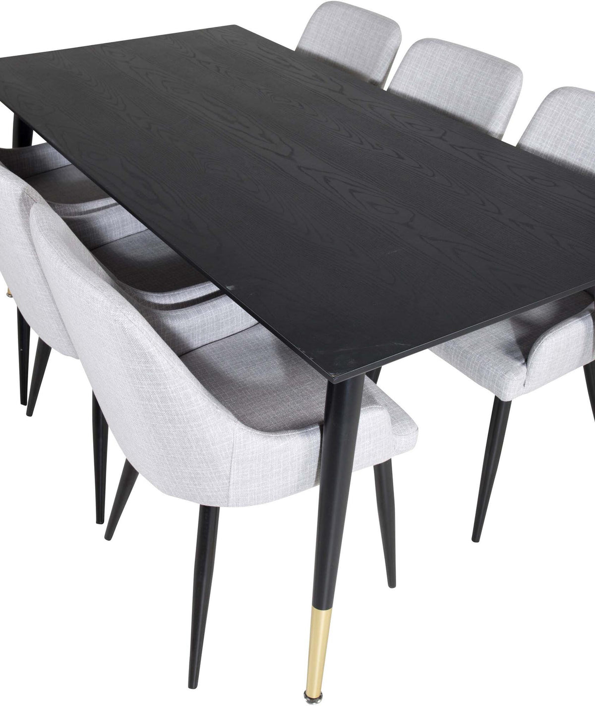 Dipp Esszimmerset + Plaza 180cm/6St. in Schwarz / Gold präsentiert im Onlineshop von KAQTU Design AG. Esszimmerset ist von Venture Home