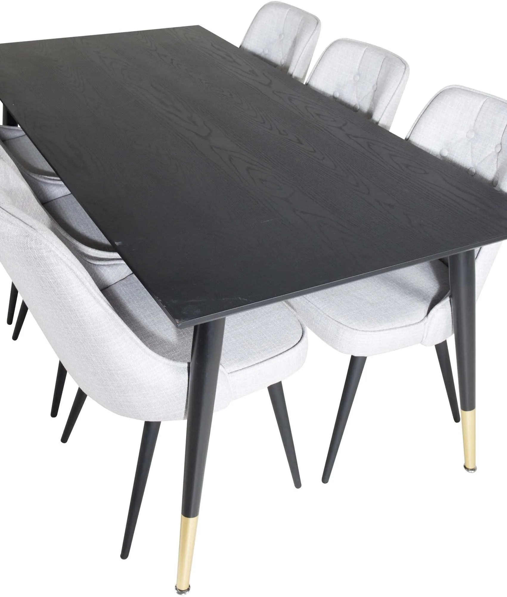 Stilvolles Esszimmerset für 6: Modernes Design mit Samtkomfort.