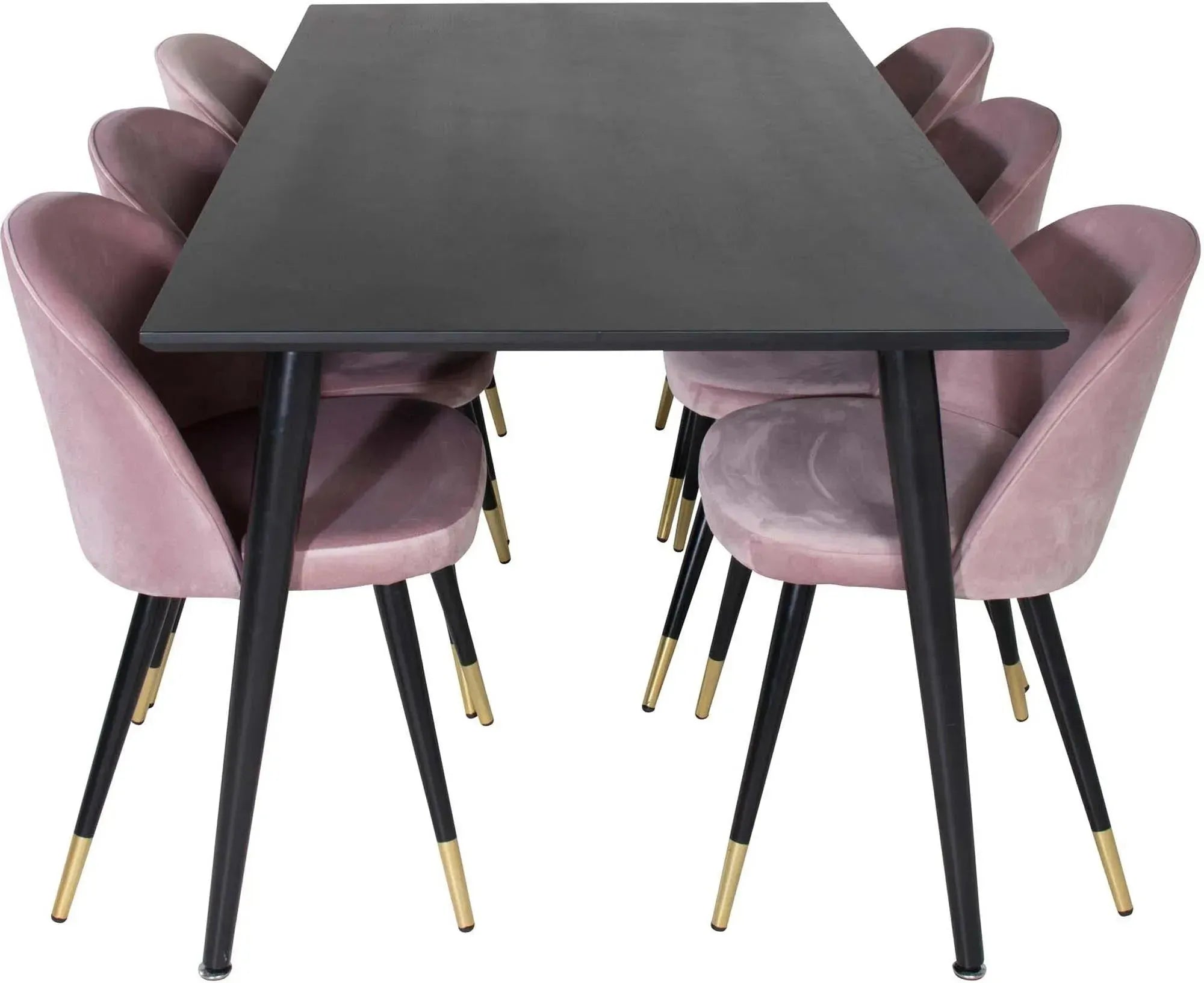 Luxuriöses Dipp Esszimmerset 180cm für 6 Personen, samtig, von Venture Home.