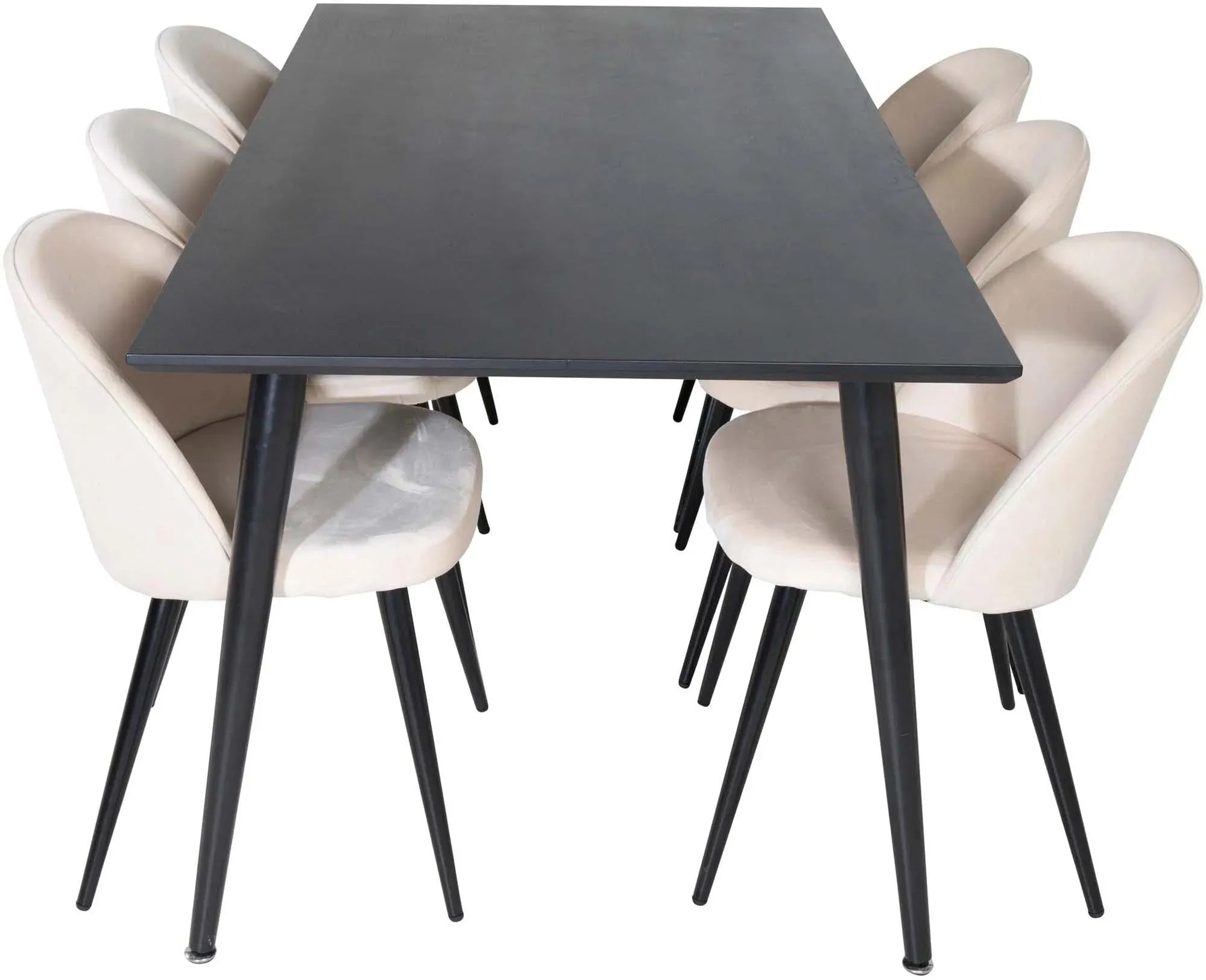 Luxuriöses Dipp Esszimmerset 180cm für 6 Personen, samtig, von Venture Home.