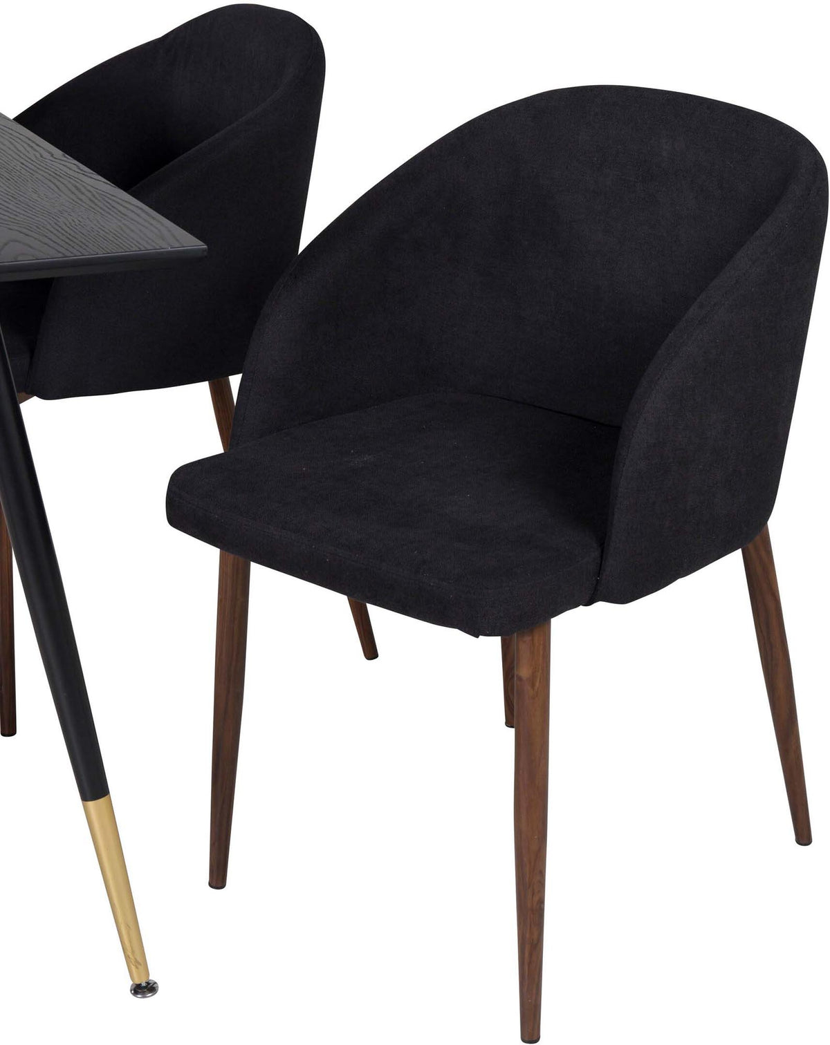 Dipp Esszimmerset + Arch 120cm/4St. in Schwarz, Natur präsentiert im Onlineshop von KAQTU Design AG. Esszimmerset ist von Venture Home