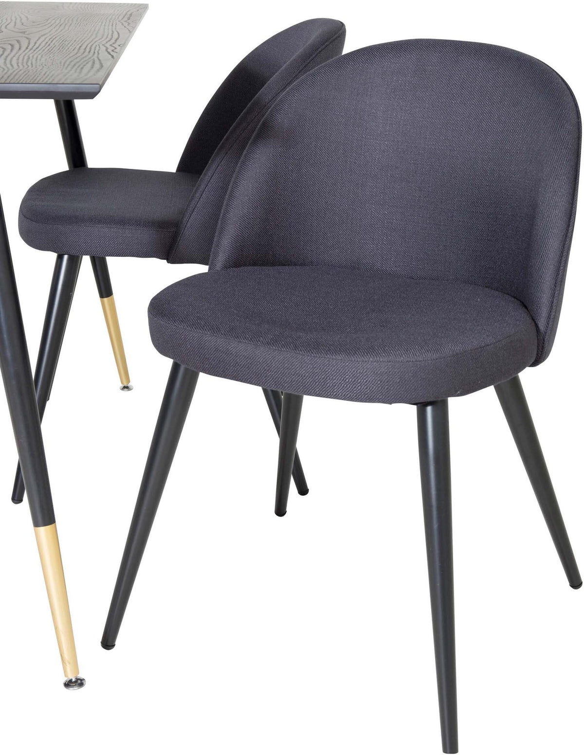 Dipp Esszimmerset + Velvet 120cm/4St. in Schwarz präsentiert im Onlineshop von KAQTU Design AG. Esszimmerset ist von Venture Home