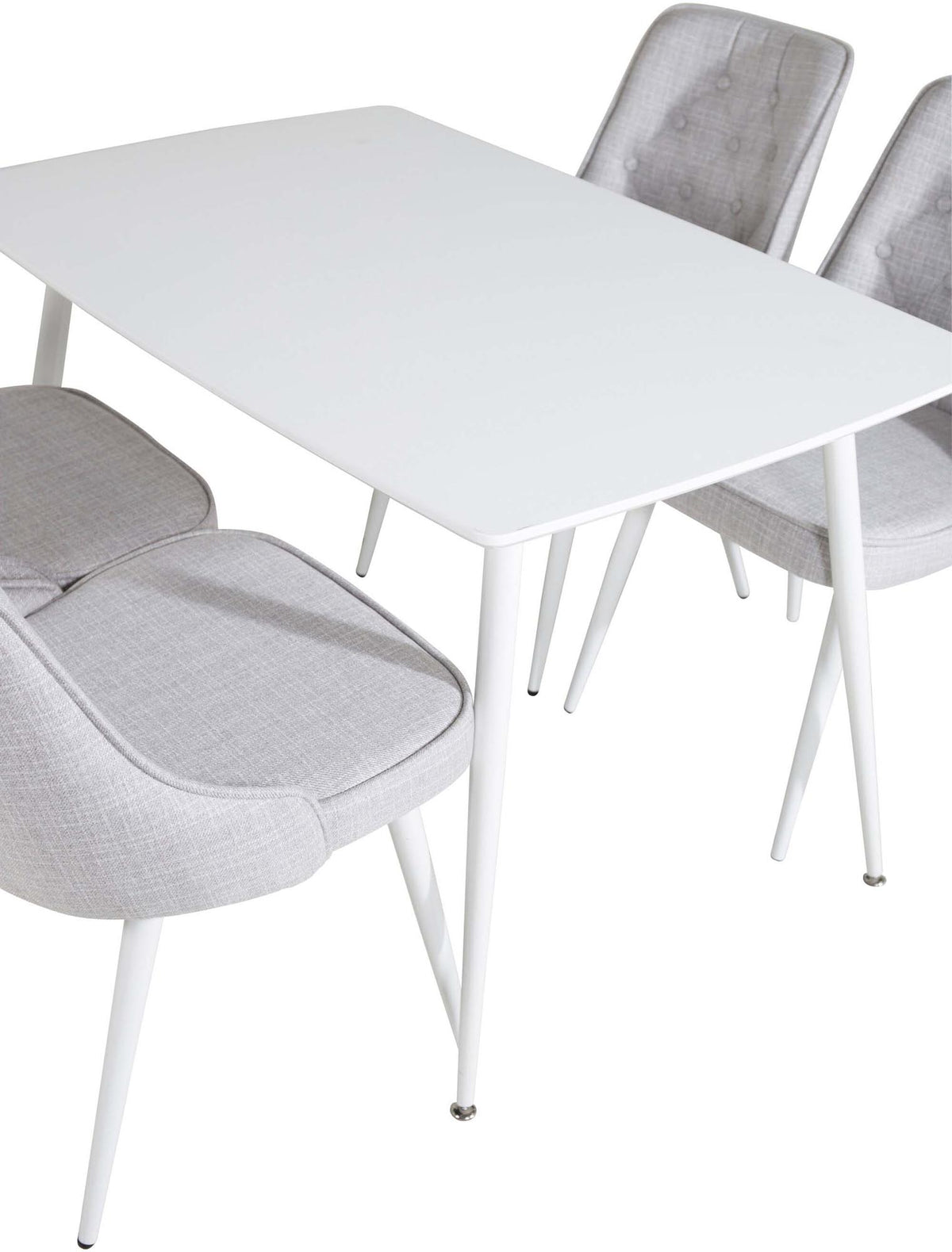 Polar Esszimmerset + Velvet Deluxe 120cm/4St. in Weiss präsentiert im Onlineshop von KAQTU Design AG. Esszimmerset ist von Venture Home