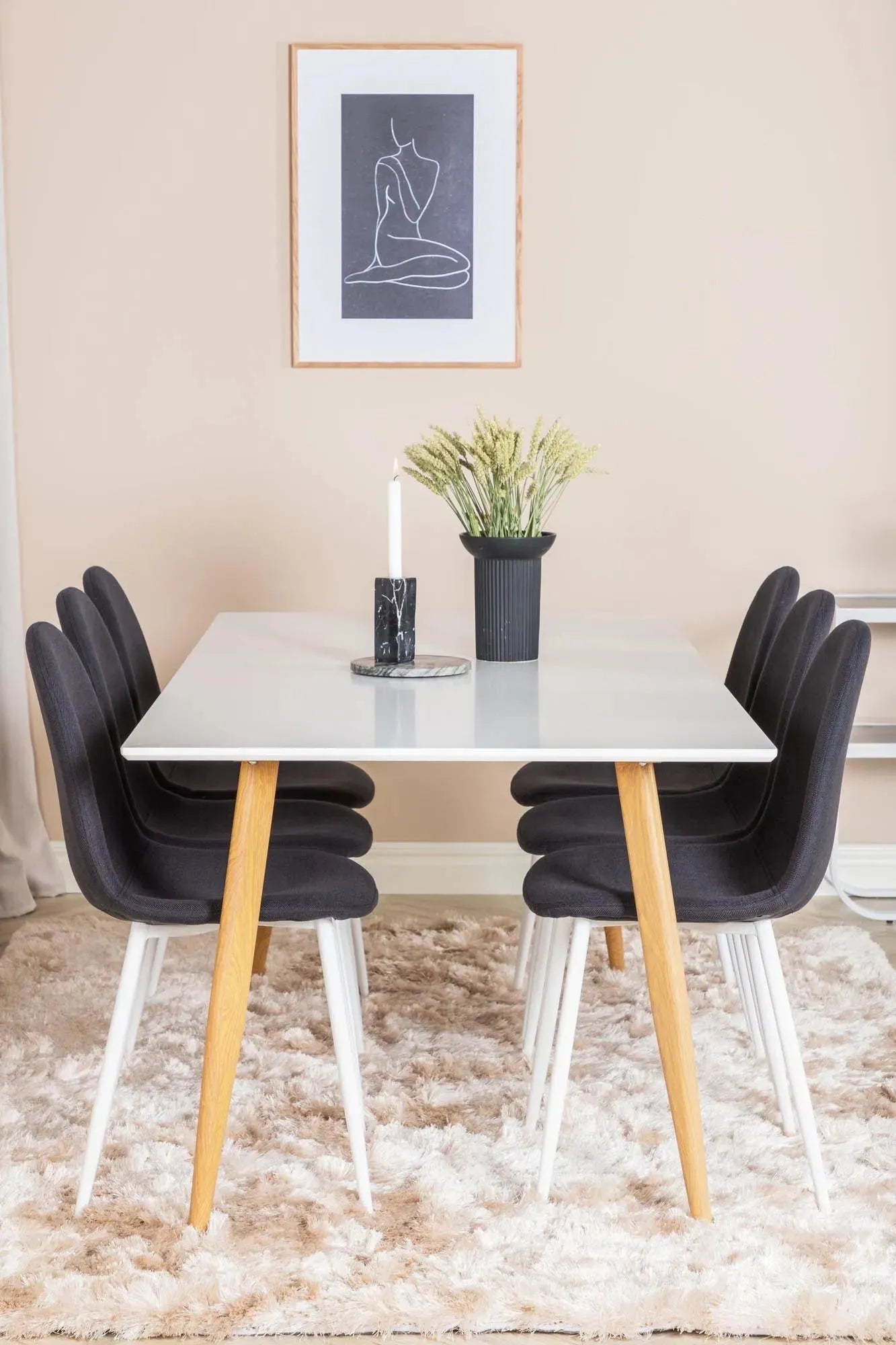 Modernes Polar Esszimmerset: 180cm Tisch & 6 Stühle von Venture Home.