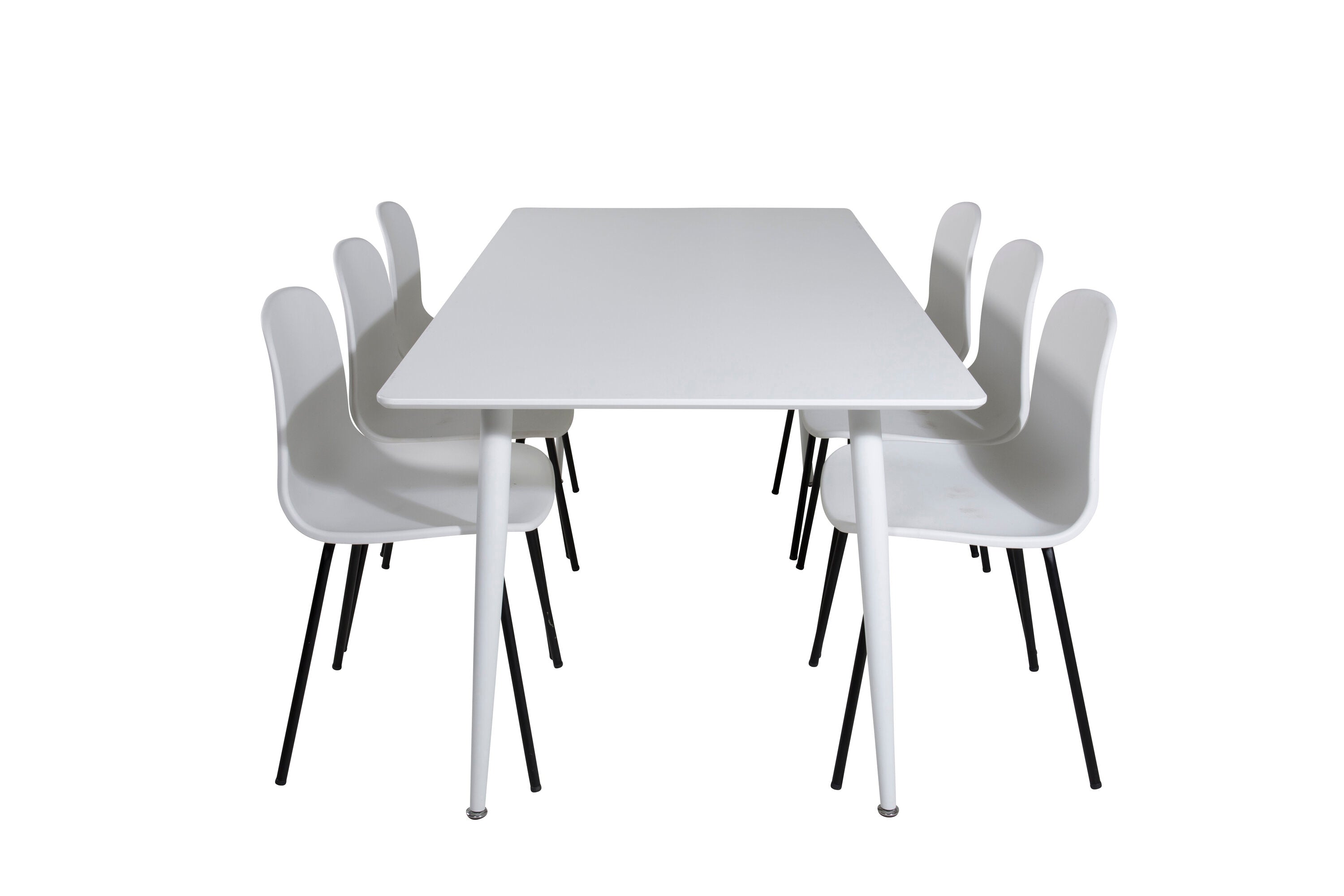 Polar Esszimmerset + Arctic 180cm/6St. in Schwarz-Weiss präsentiert im Onlineshop von KAQTU Design AG. Esszimmerset ist von Venture Home