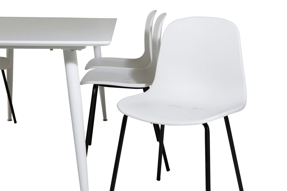 Polar Esszimmerset + Arctic 180cm/6St. in Schwarz-Weiss präsentiert im Onlineshop von KAQTU Design AG. Esszimmerset ist von Venture Home