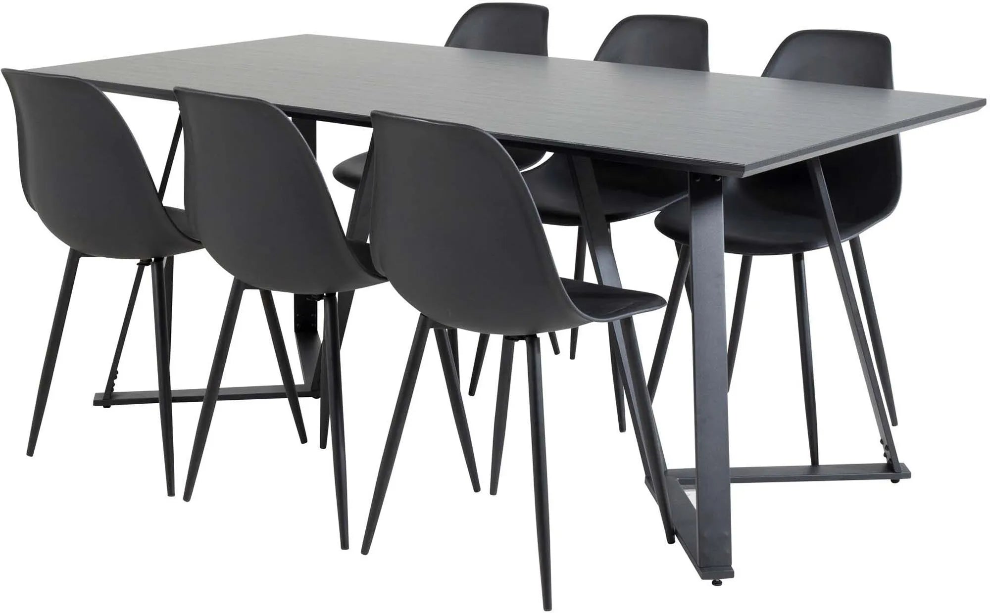 Elegantes Esszimmerset mit 180 cm Tisch und 6 Stühlen, modernes Design, ideal für stilvolle und komfortable Esszimmer.