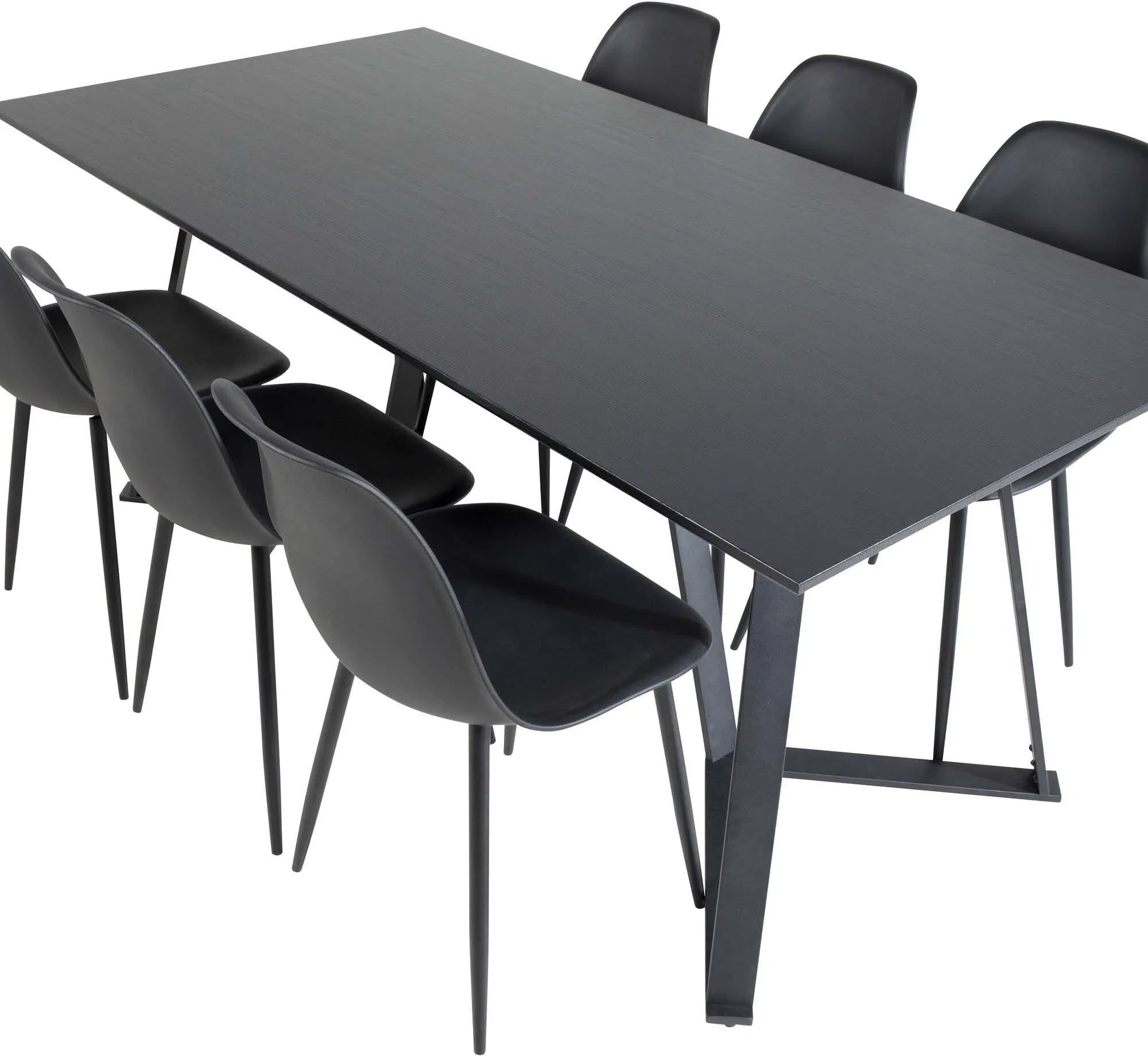 Elegantes Esszimmerset mit 180 cm Tisch und 6 Stühlen, modernes Design, hochwertige Materialien, ideal für stilvolle Räume.