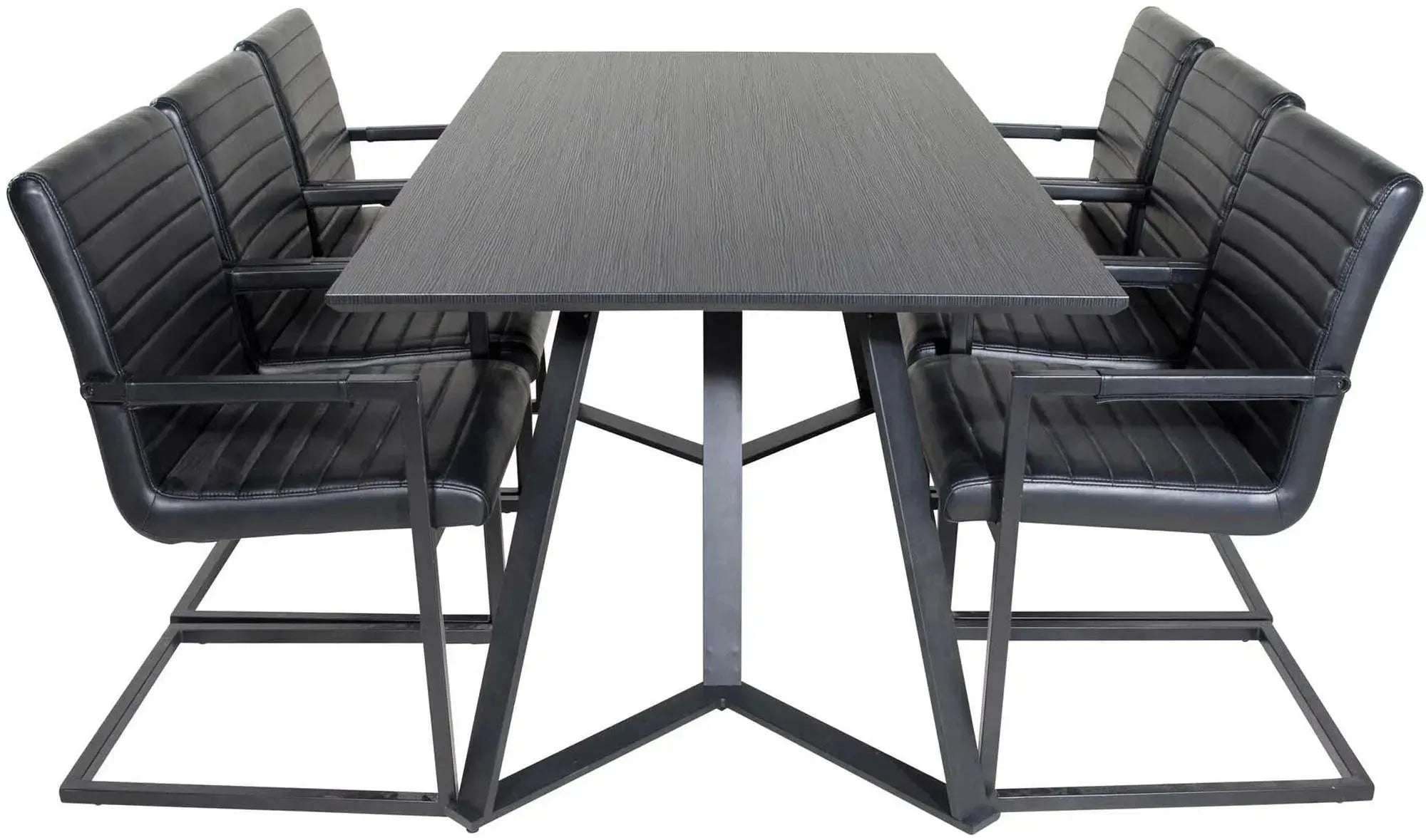 Stilvolles Marina Esszimmerset: 180cm Tisch & 6 Stühle aus robustem Kunststoff, modern & pflegeleicht, ideal für gesellige Runden.